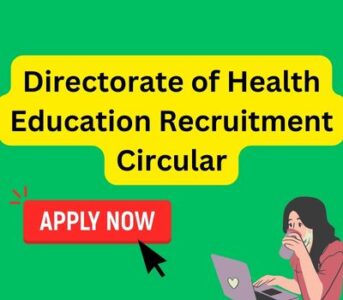 Directorate of Health Education Recruitment Circular