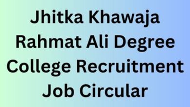 Jhitka Khawaja Rahmat Ali Degree College Recruitment Job Circular