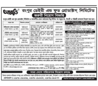 Rangpur Dairy and Food Products Limited Urgent job circular