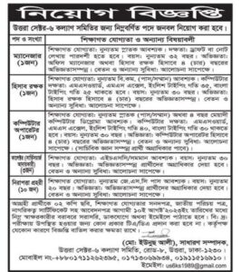 Uttara Sector-6 Kalyan Samiti job circular