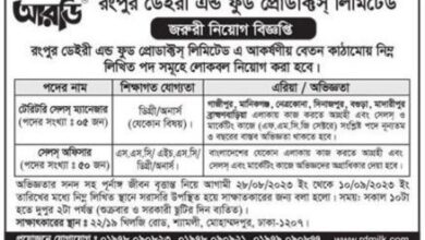 Rangpur Dairy and Food Products Limited Job circular