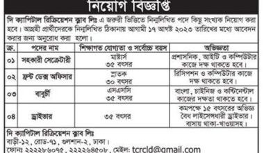 The Capital Recreation Club Job Circular