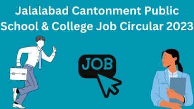 Jalalabad Cantonment Public School & College Job Circular 2023