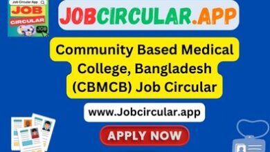 Community Based Medical College, Bangladesh (CBMCB) Job Circular