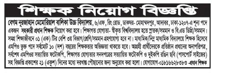 This job news was published on 11, 12. 2023, and collected from newspaper